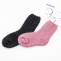 Solid Color Bright Silk Knit Thermal Socks